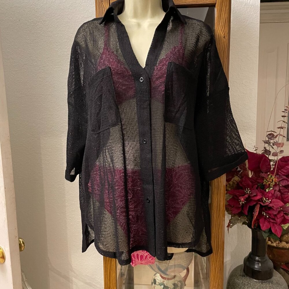 NWT Pink High Waist Bikini Swim Suit CUPSHE  & LILLUSORY Black Coverup M